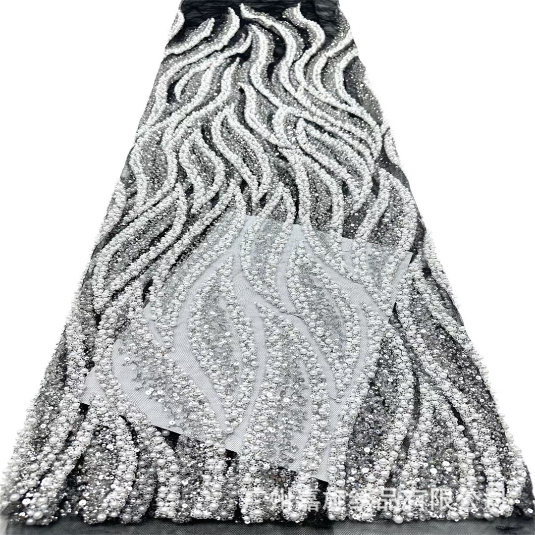 Moda streamlined cuentas de burbuja sequilla tela de malla vestido vestido vestido de boda vestido de rendimiento encaje cuentas de encaje