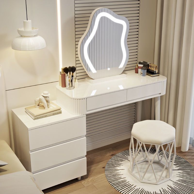 화이트 100 테이블 + 수납장 + 거울 + 새둥지 스툴