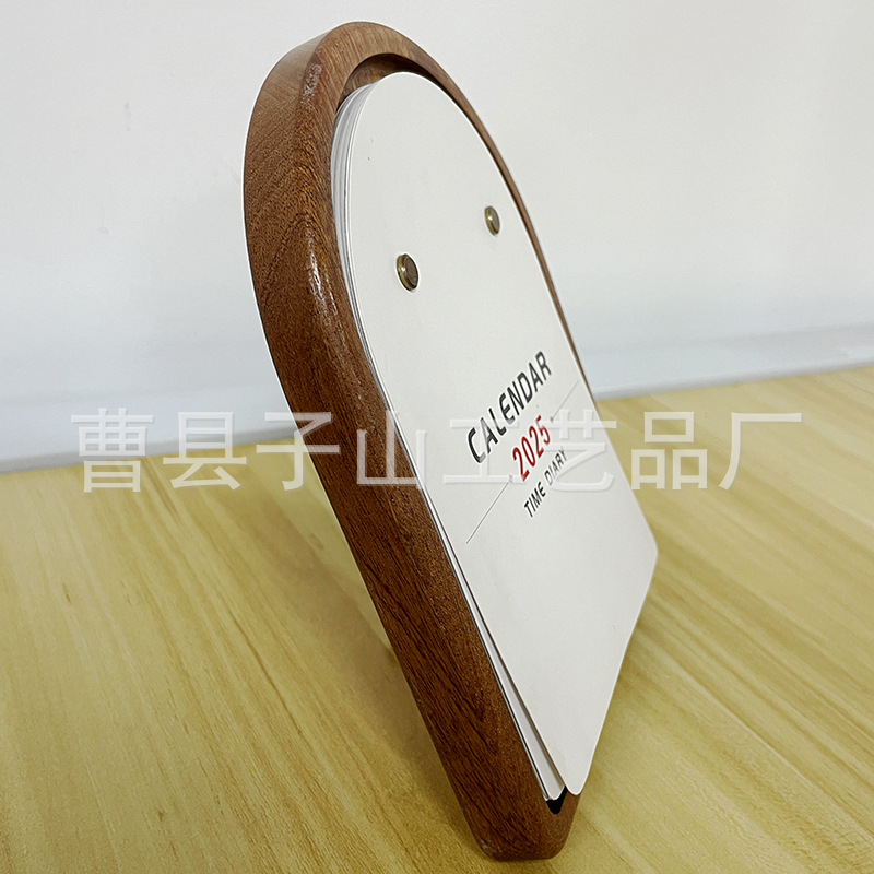 Calendario de escritorio de madera creativo 2025 nuevo calendario mensual perpetuo base multifuncional escritorio de oficina doméstica decoración de madera
