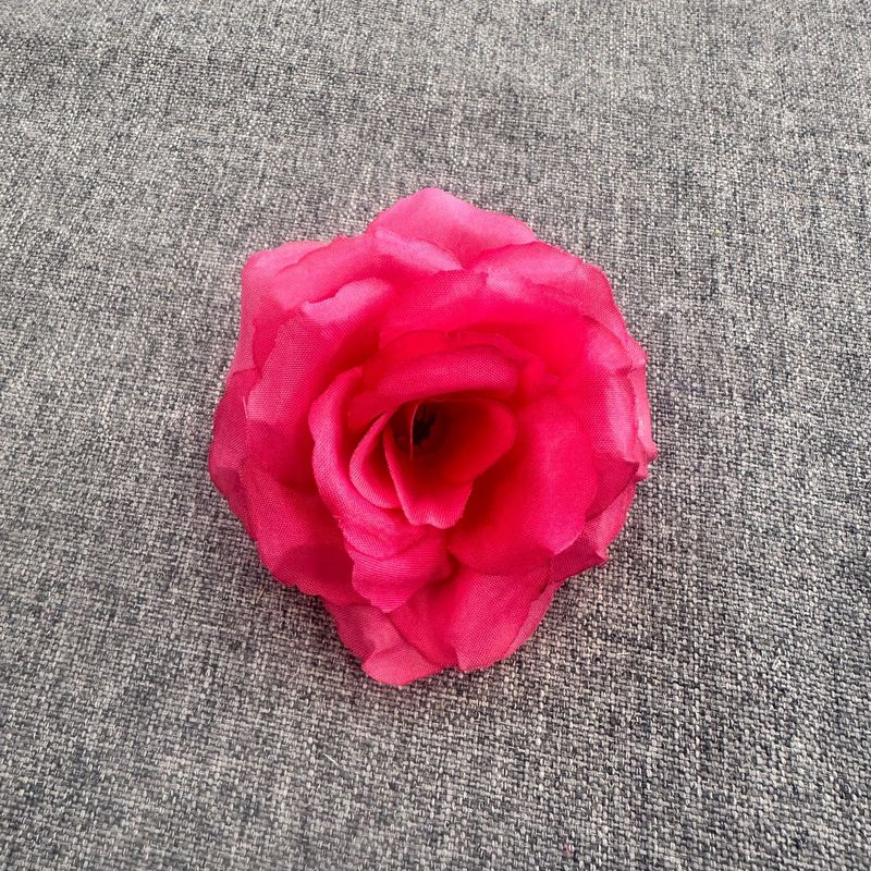 仿真花8cm玫瑰花头簪花插花摄影道具工艺品花环装饰假花厂家现货|undefined