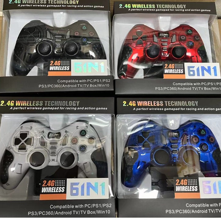 UBS 2,4g juego inalámbrico PS/XBOX/COMPUTER/Android Set-Top Box todo en uno GamePad