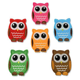 电脑刺绣猫头鹰卡通熨烫布贴修补破洞DIY书包童装辅料批发补丁贴