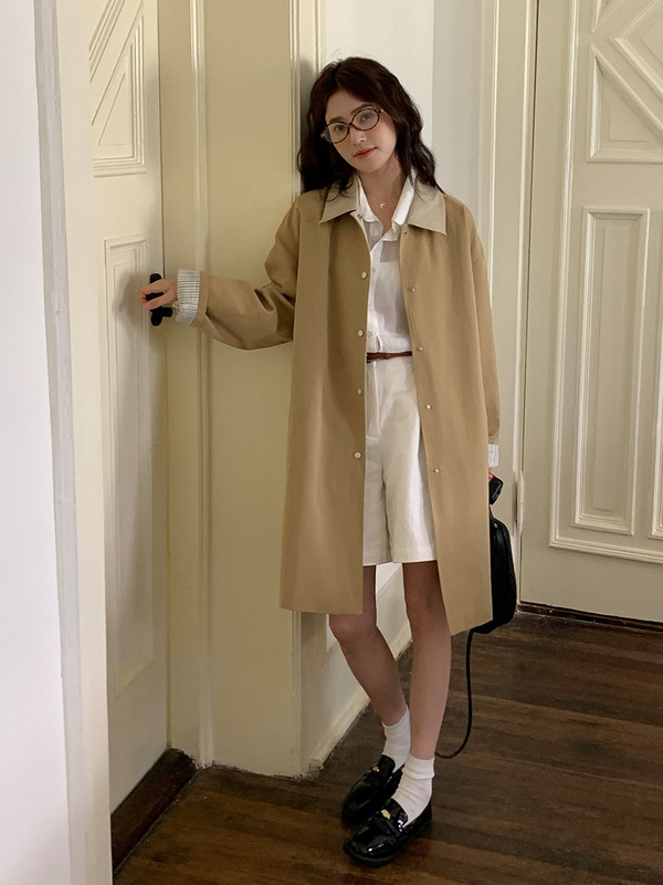 MOXI十三行女装2025秋季新款女式风衣女韩版高级感中长款风衣外套|undefined