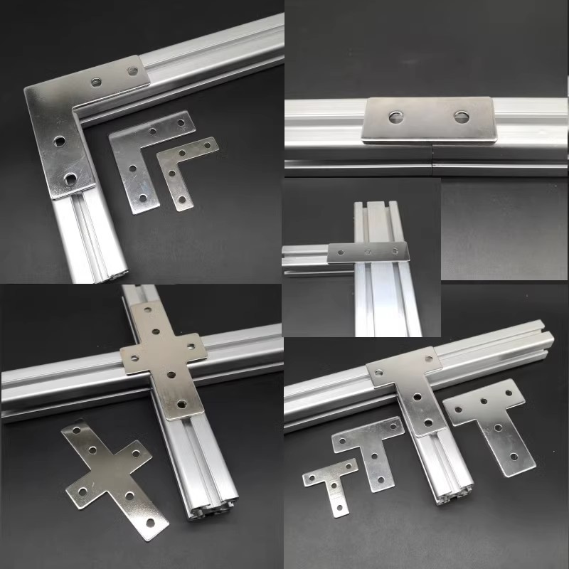 铝型材配件15153030404045十字型L型T型连接板钣金加强固定件