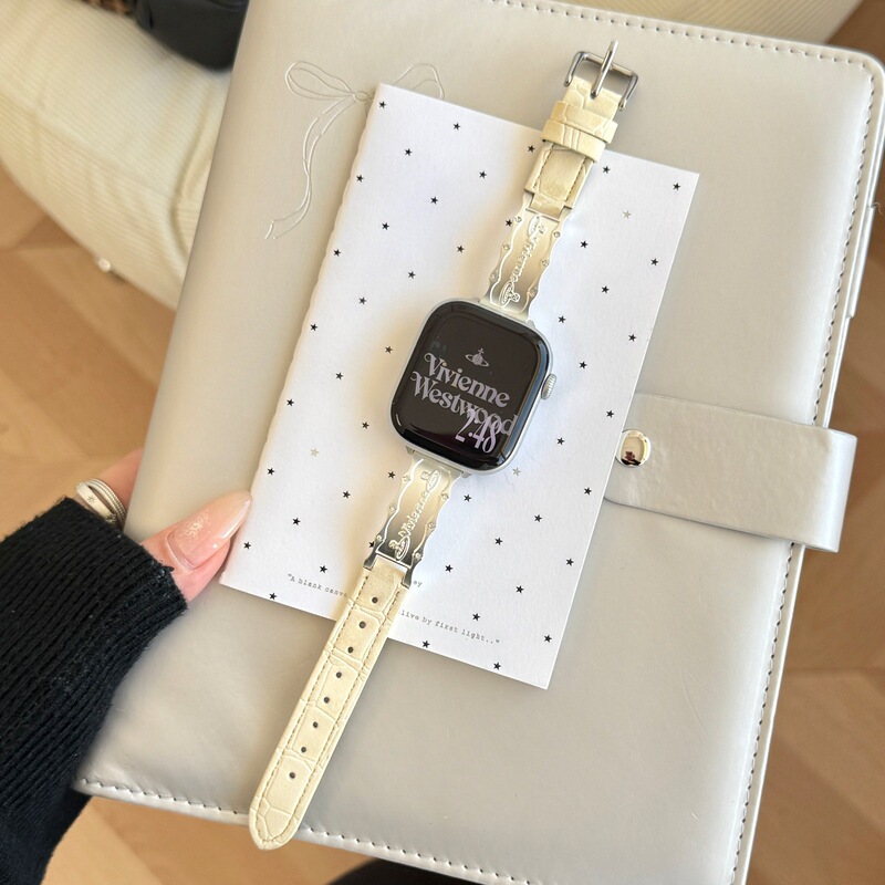 Suitable for S11, Which Stands for Apple Watch Se Female Iwatchs10 Embossed Metal Leather Xiaomi 9Pros987Se