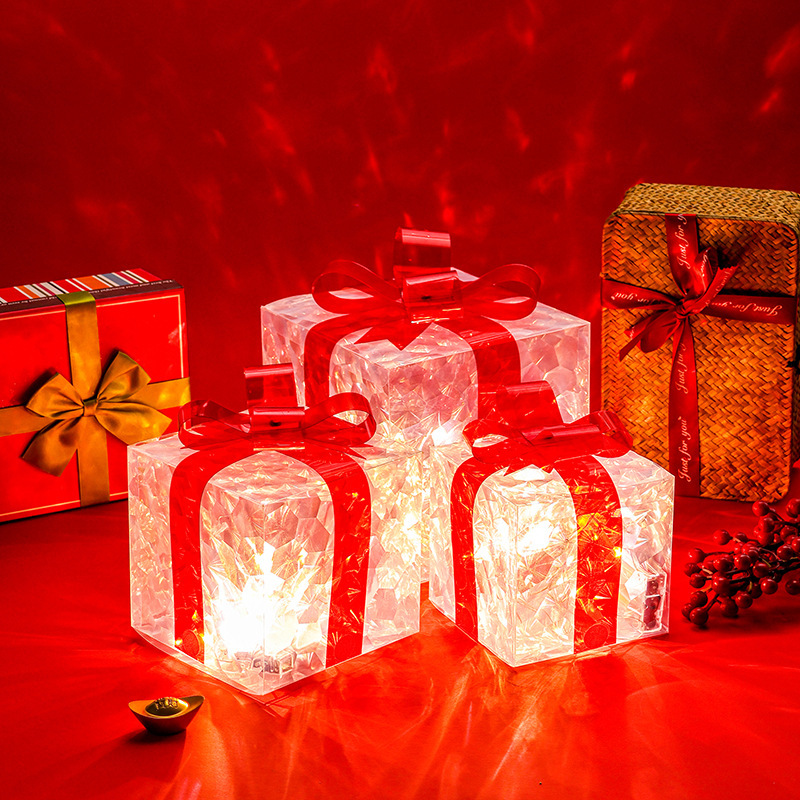 発光ギフトボックスクロスボーダークリスマス装飾レーザーギフトボックス|undefined