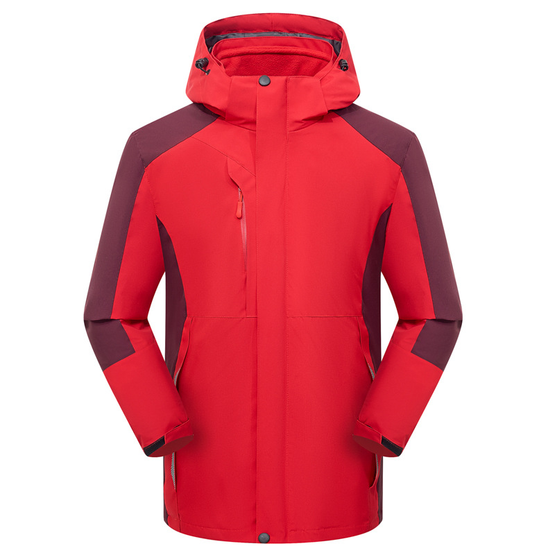 春秋冬三合一可拆卸冲加绒锋衣男女户外登山防风防水外套夹克