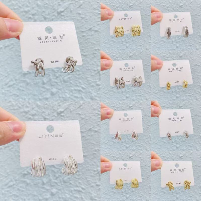 Liyin/Libeliying S925 シルバー針 C タイプイヤリングハイエンドファッション個性ニッチイヤリング女性のためのヨーロッパとアメリカの INS|undefined