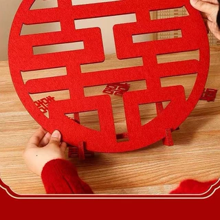 喜字立体摆件结婚布置装饰创意婚房订婚囍字喜庆摆台中式婚礼桌摆