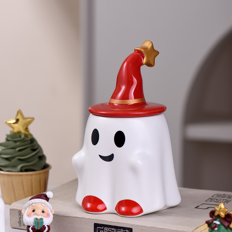 ハロウィンゴーストセラミックウォーターカップマジックファントムエルフマグクリエイティブコーヒーカップ奇妙なカップルカップ|undefined