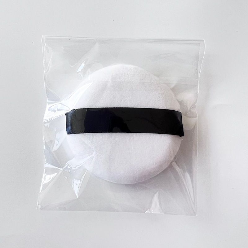 超柔水晶絨毛黒色短毛散粉蜜粉専用エアマットスポンジトランペット円形乾粉定化粧散粉|undefined