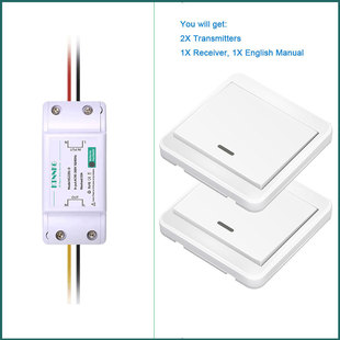110V 220V single-channel wiring-free lamp wireless remote control switch single-channel dual-control modification tool gift terminal