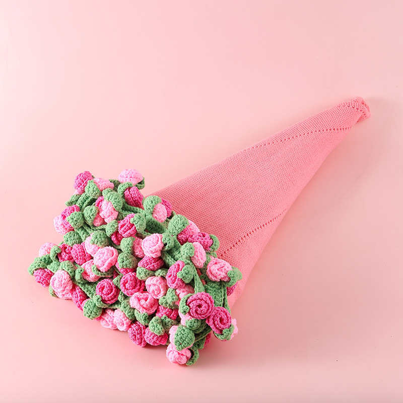 ブランケット完成品 バラの花束ブランケット インスタイル手編み 小紅書推奨 小ロット対応 外国貿易|undefined
