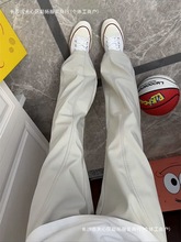 美式微喇裤子男款秋春斜切速干冲锋裤软壳防水风直筒显腿长休闲裤