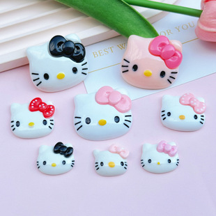 Bright Face Cute Little K Cat Series Resin DIY Accessories Mobile Phone Case Hole Shoes Patch Hairpin Hair Accessories Material