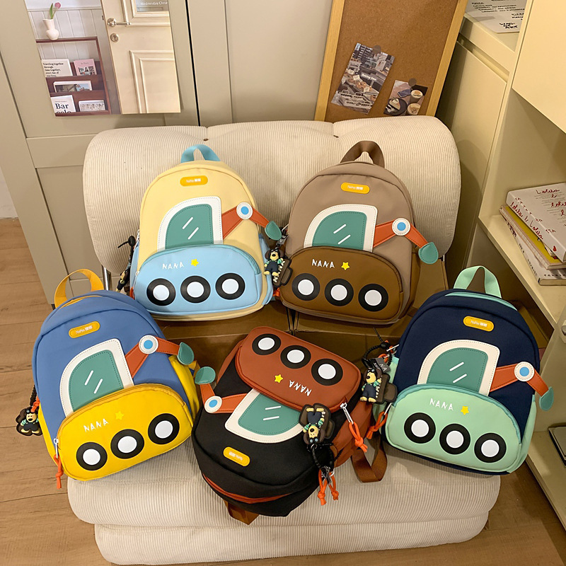 Nuevas mochilas de jardín de infantes para niños y niñas lindas excavadoras mochilas de hombro ligeras para reducir la carga del coche mochilas para niños