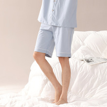 睡裤纯棉夏季薄款休闲短裤宽松大码裤衩全棉男士五分裤家居裤OV