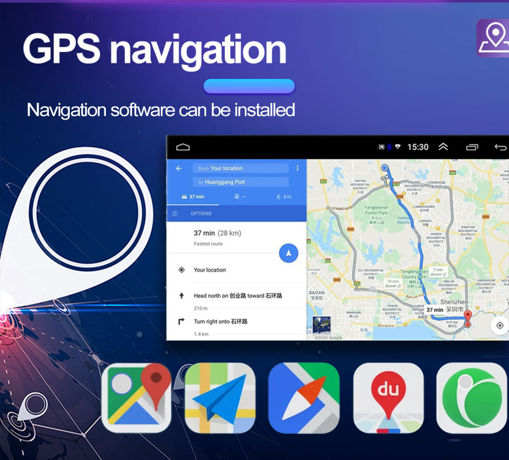 Suitable for 7inch Audi A4 Android Car Navigator Gpsmp5 Bluetooth Navigation All-In-One Carplay