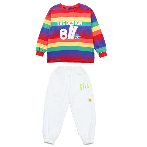 Children's overalls performance clothing kindergarten cheerleading performance clothing primary school students sports meeting group square class uniforms