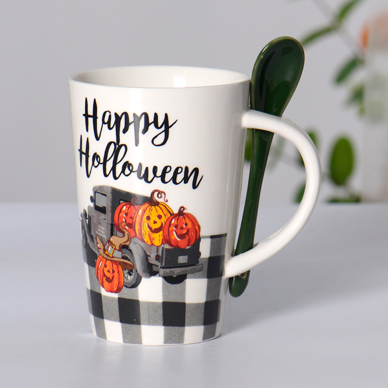 Taza de cerámica Taza de cerveza Taza de cerámica de gran capacidad Copa del mundo Taza de cerveza 0.5L Taza publicitaria alemana