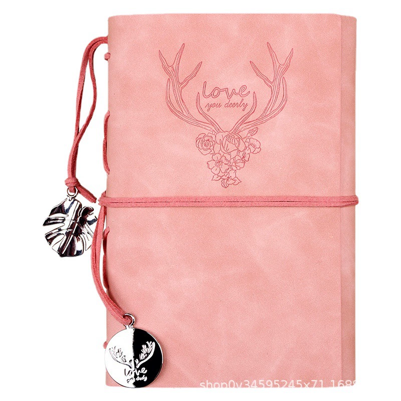 Retro pocket notebook D017, horizontal inner core with 3 storage pockets, tear-off pages