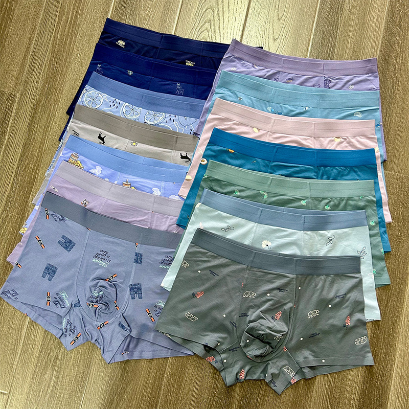 Special Offer Modal Cotton Summer Seamless Men's Underwear Mid-Waist Boxer Shorts Printed Large Size Briefs Wholesale Special Offer Modal Cotton Summer Seamless Men's Underwear Mid-Waist Boxer Shorts Printed Large Size Briefs Wholesale