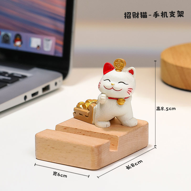 かわいい招き猫携帯電話スタンドデスクトップ装飾事務室ステーション装飾誕生日プレゼント事務文化用品|undefined