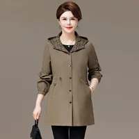 Осеннее пальто-т trench для подростков Elite Jacket хаки или зелёное, премиальная ткань, размеры XL до 5XL