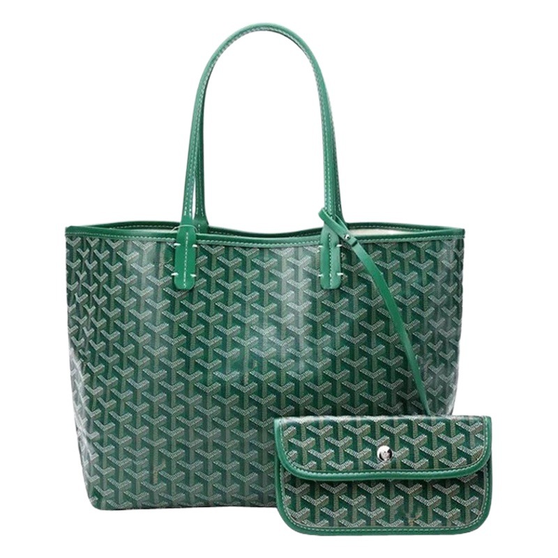 Cuero genuino Goyard bolso de las mujeres perro diente Y palabra impresa Hobo bolso de mano bolsa de compras de gran capacidad bolso de las mujeres