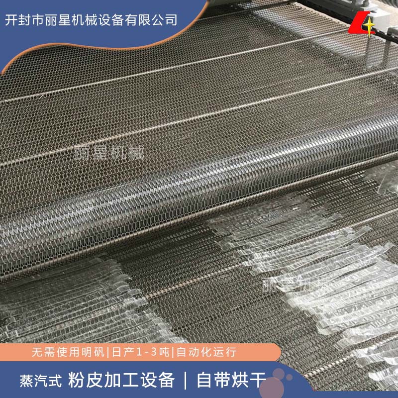 丽星供应室内作业粉皮机 土豆粉皮加工设备 带烘干红薯粉皮生产线
