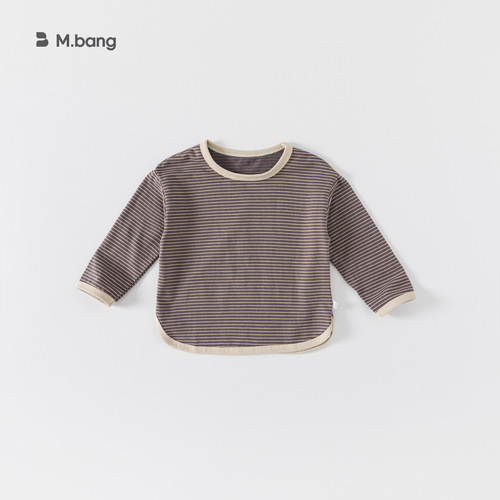 babycity spring and autumn casual boys and girls striped bottoming T-shirt children's tops children's clothing QY82166