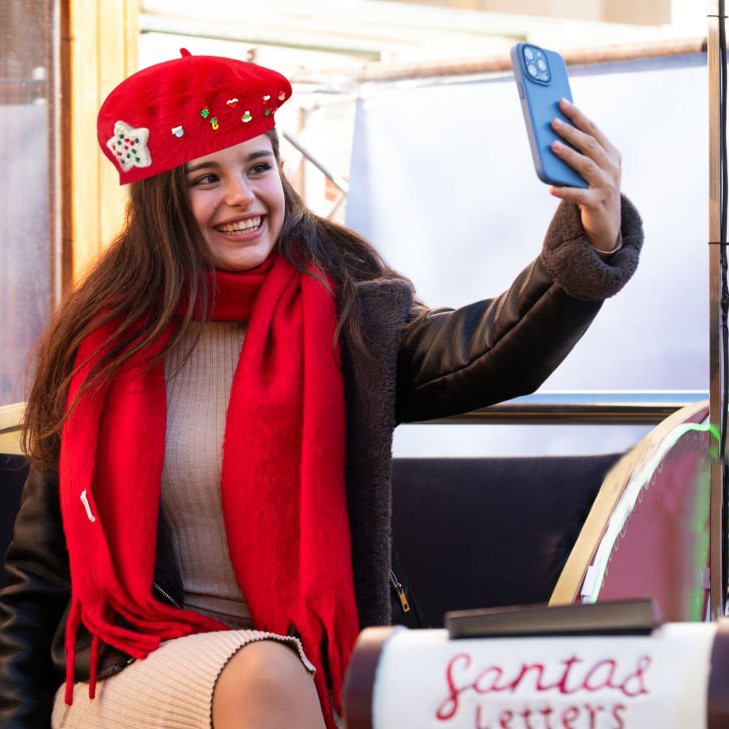 Boina roja de invierno, regalos de Navidad, lana roja, boina para niños, sombrero de invierno japonés.