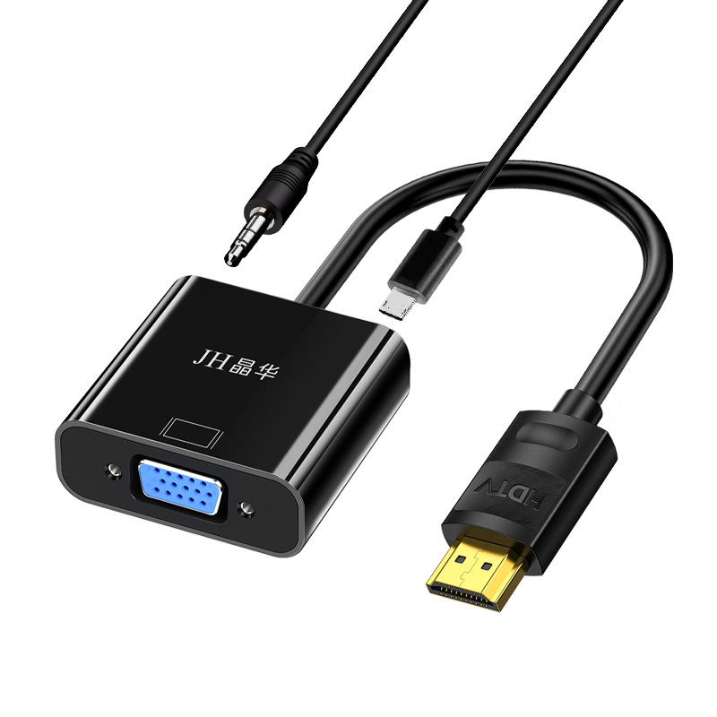 오디오 및 전원 공급 장치가 포함된 검정색 HD-VGA