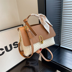 法國小眾時尚手提包包女2023新款上班通勤小方包高級感休閒單肩包