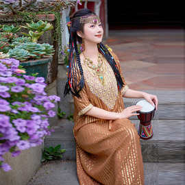 泰国旅游云南新疆旅行拍照穿搭异域风情波西米亚女装民族风连衣…