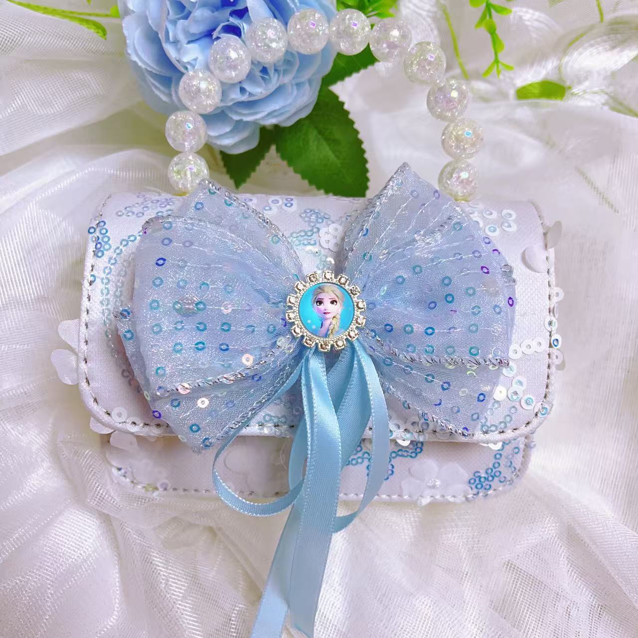 Bolsos infantiles, bolsos de moda princesa de perlas, bolsos de cambio de chicas lindas, bolsos de hombro de chicas