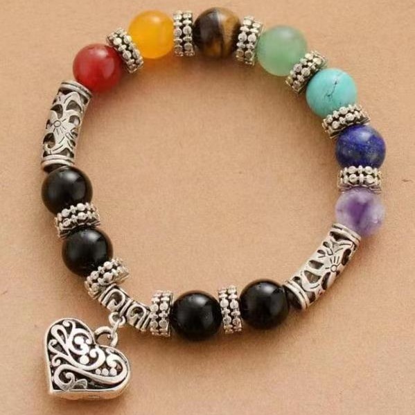 欧美时尚新款白松石紫晶手链108颗佛珠莲花吊坠手链