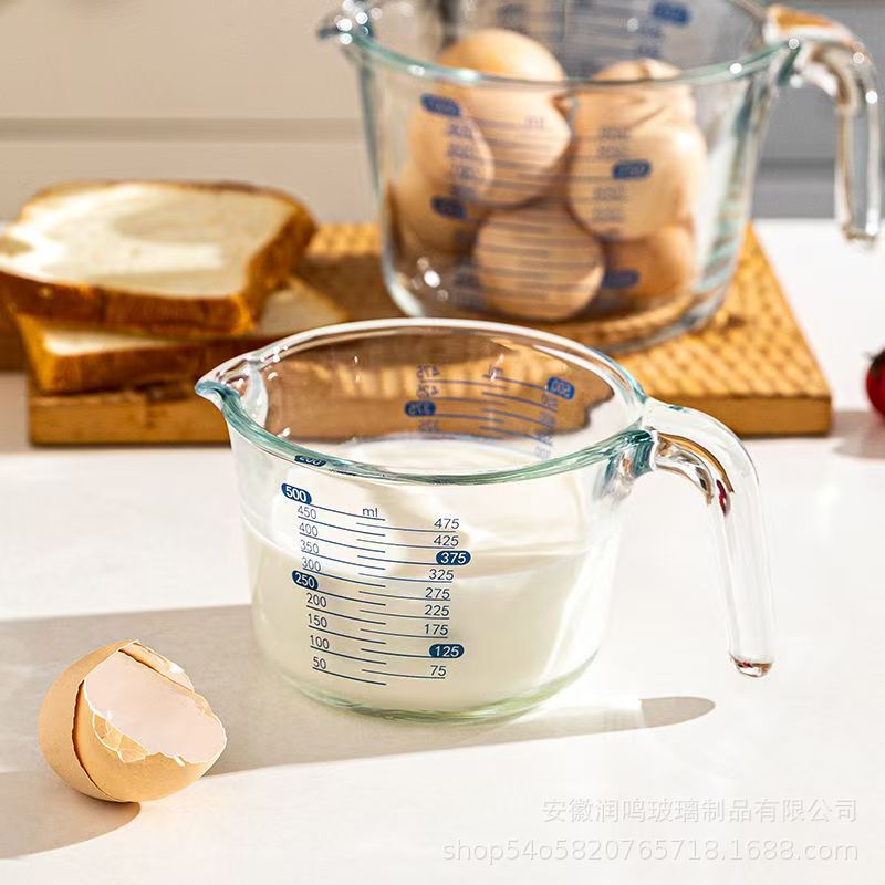 High Boron Glass Measuring Cup with Scale Kitchen Household High Temperature Food Grade Baking Microwave Heating Milk Cup High Boron Glass Measuring Cup with Scale Kitchen Household High Temperature Food Grade Baking Microwave Heating Milk Cup