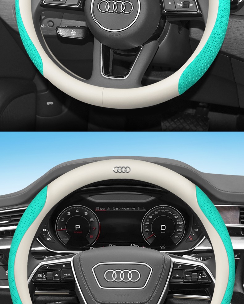 Suitable for Audi steering wheel cover A4L A6L A3A5A7A8L Q5LQ2LQ3Q7Q8 car handle cover