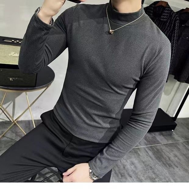 [저먼 벨벳 하프 터틀넥] 다크 그레이