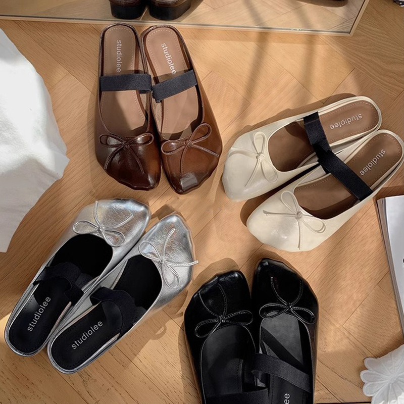 Nuevo estilo de primavera irregular cabeza de mango arco francés una correa universal perezoso medio arrastrador