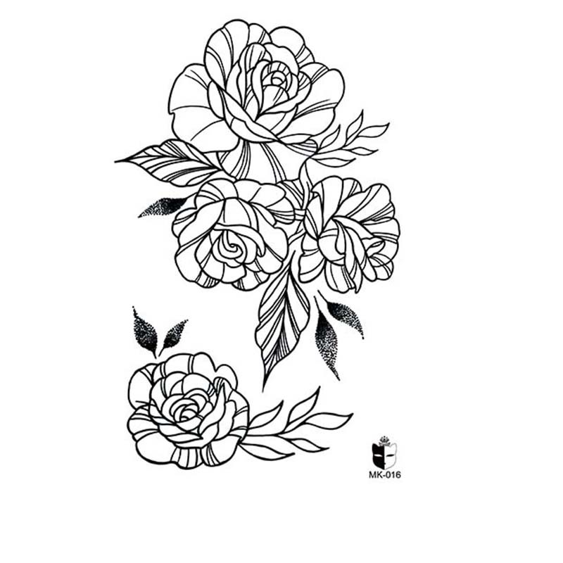 Animal blanco y negro desechable pegatinas de tatuaje belleza pegatinas de tatuaje moda estética patrón de personalidad dama pegatinas de tatuaje