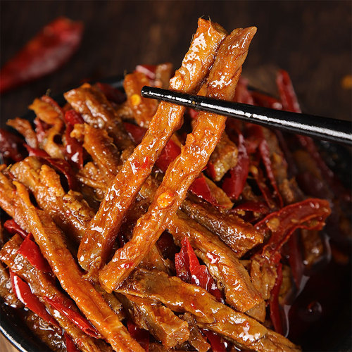 Sichuan Specialty Spicy Beef Strips Zigong Cold-Eaten Beef Slivers Wholesale Snack Food One Piece Shipping