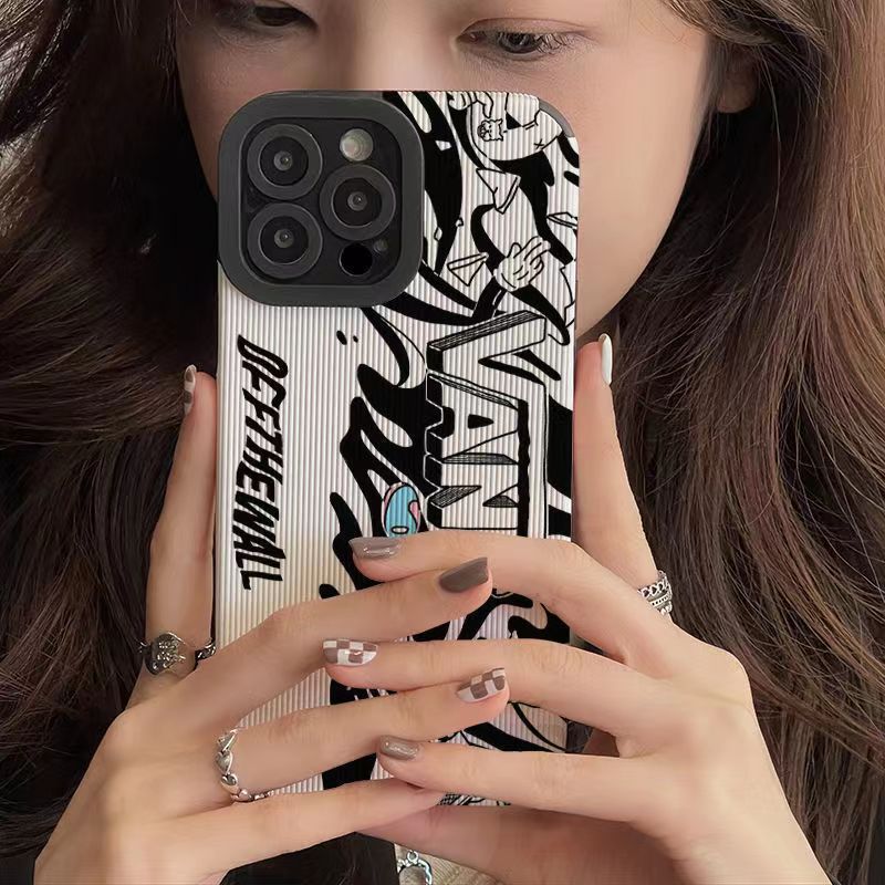 Suitable Samsung A71 phone niche high-end toothpick pattern A53 A32 cute protective case for women_voghion.com