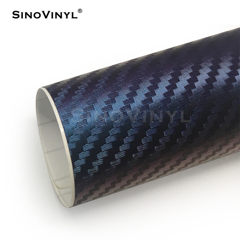 Fibra de carbono Camaleón Azul Verde Morado