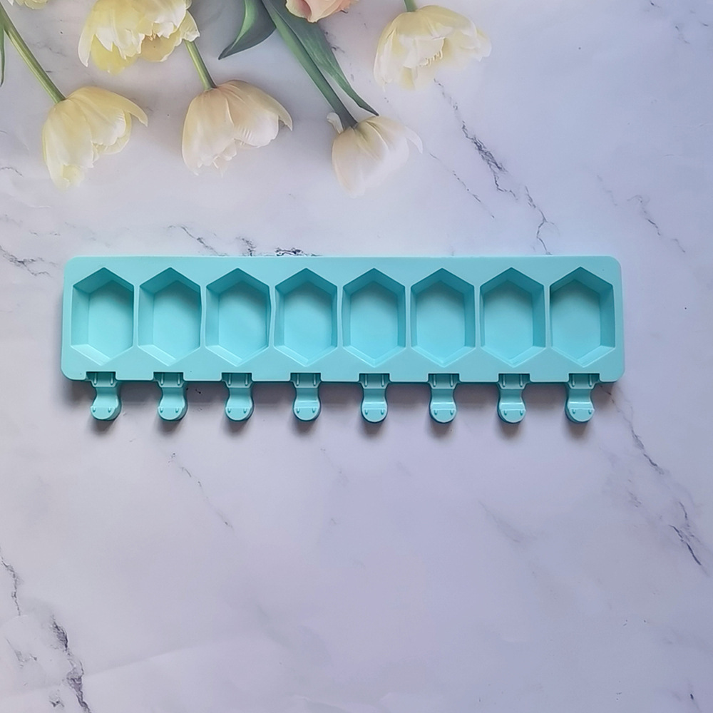 Silicone 8 con 6 lados helado 101 pastel molde de silicona molde de postre utensilios de cocina para hornear harina de arroz