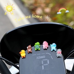 Battery-powered electric car motorcycle car model decorations bike accessories hangers little yellow duck plush toy cute
