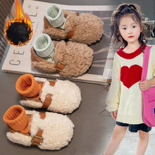 女童棉鞋毛毛鞋2025秋冬新款宝宝加绒保暖鞋韩版绒面中小童休闲鞋