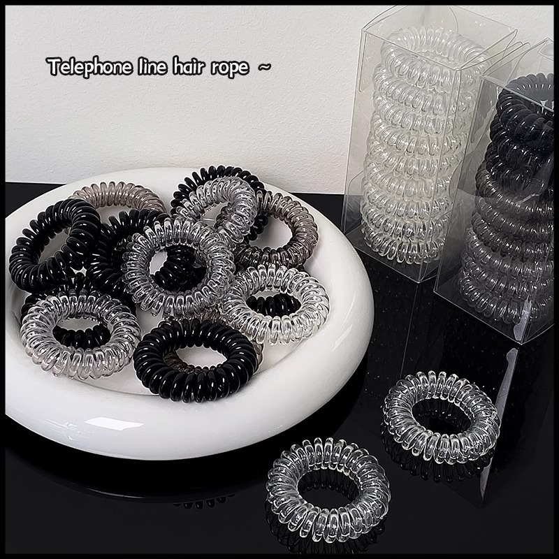 Lazo de cabello de línea telefónica de alta calidad cuerda de cabello femenina 2025 nueva banda de cabello de alta gama de alta elasticidad cuerda de cabello de cabello duradera