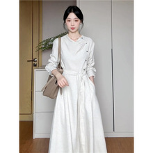法式高级感长袖连衣裙子女2025新款秋冬季别致独特超好看气质长裙